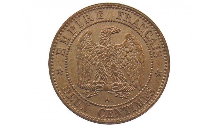 Франция 2 сантима 1862 г. A