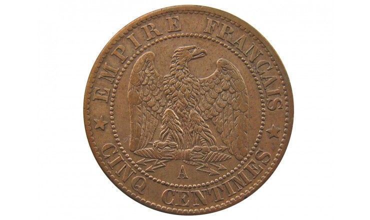 Франция 5 сантимов 1862 г. A