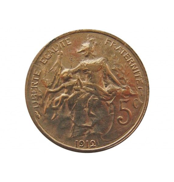 Франция 5 сантимов 1912 г. A