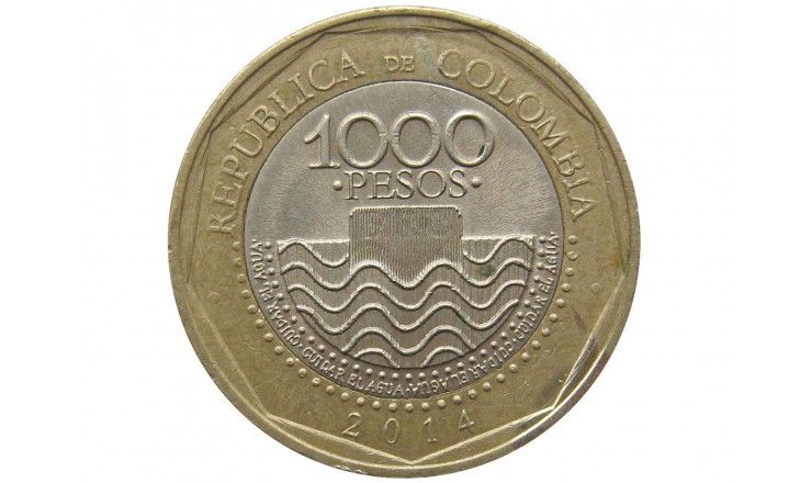 Колумбия 1000 песо 2014 г.