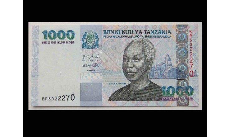 Танзания 1000 шиллингов 2009 г.