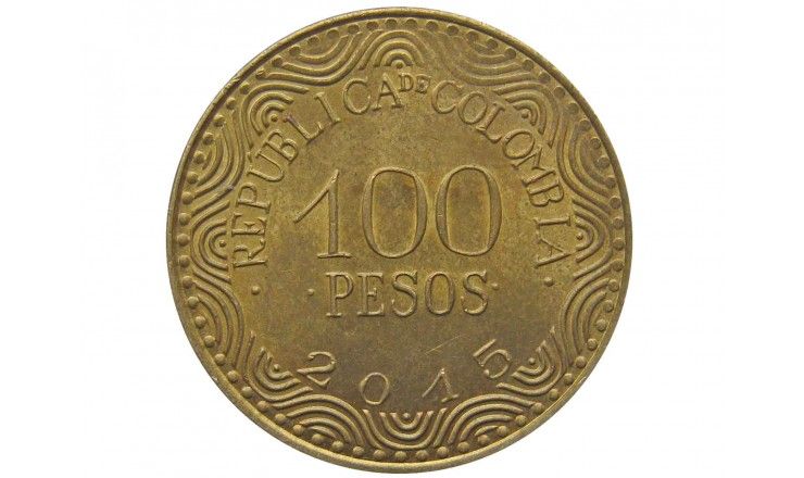 Колумбия 100 песо 2015 г.