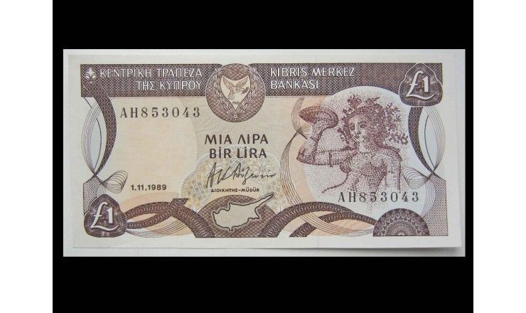 Кипр 1 фунт 1989 г.