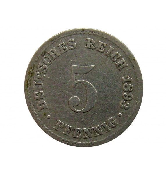 Германия 5 пфеннигов 1893 г. A