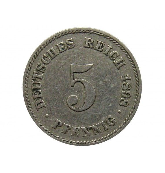 Германия 5 пфеннигов 1898 г. E