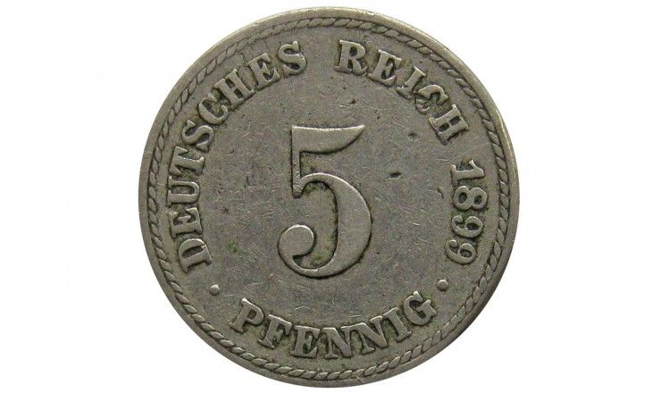 Германия 5 пфеннигов 1899 г. A