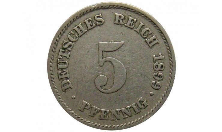 Германия 5 пфеннигов 1899 г. E
