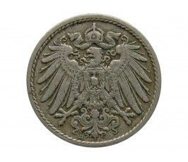 Германия 5 пфеннигов 1906 г. D