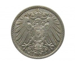 Германия 5 пфеннигов 1909 г. J