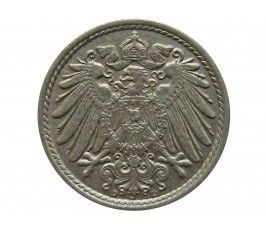 Германия 5 пфеннигов 1911 г. D