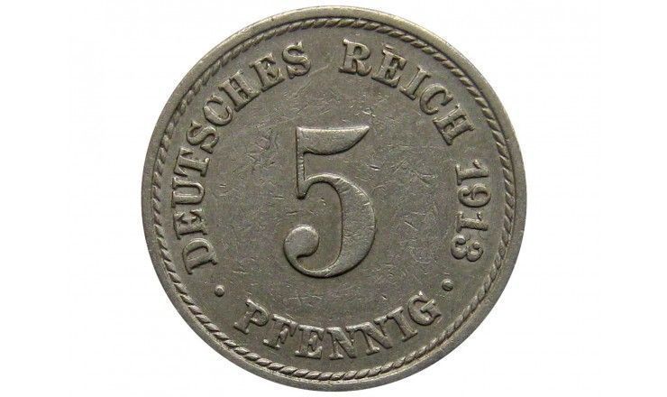 Германия 5 пфеннигов 1913 г. A
