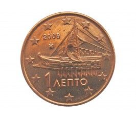 Греция 1 евро цент 2009 г.