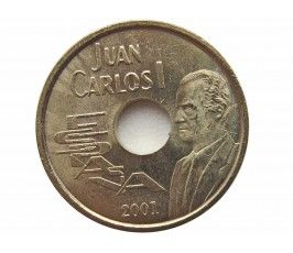 Испания 25 песет 2001 г. (Король Хуан Карлос I)