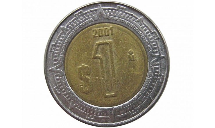 Мексика 1 песо 2001 г.