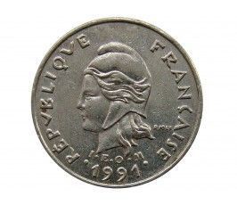 Французская Полинезия 10 франков 1991 г.