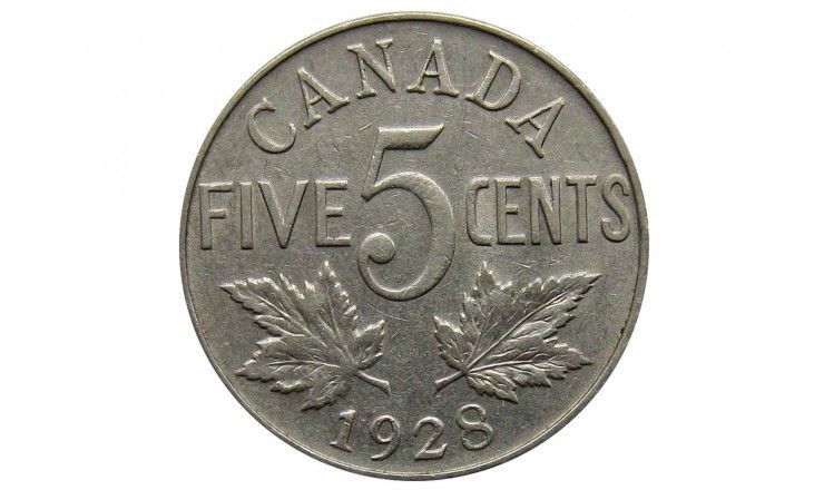 Канада 5 центов 1928 г.