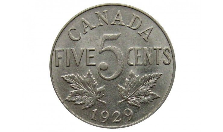 Канада 5 центов 1929 г.