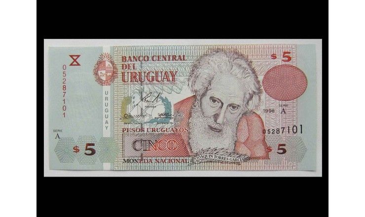 Уругвай 5 песо 1998 г.