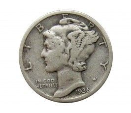 США дайм (10 центов) 1936 г.