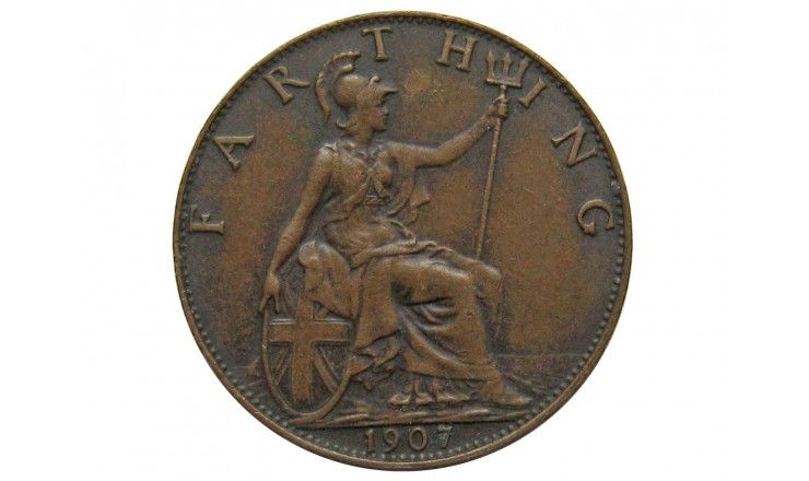 Великобритания 1 фартинг 1907 г.