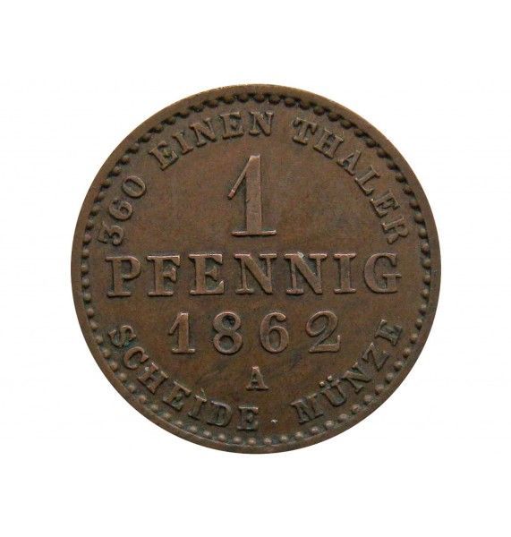 Ангальт-Бернбург 1 пфенниг 1862 г. А
