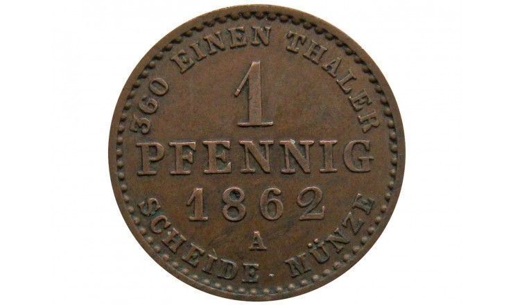 Ангальт-Бернбург 1 пфенниг 1862 г. А