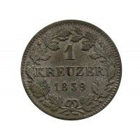 Бавария 1 крейцер 1839 г.