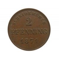 Бавария 2 пфеннига 1871 г.