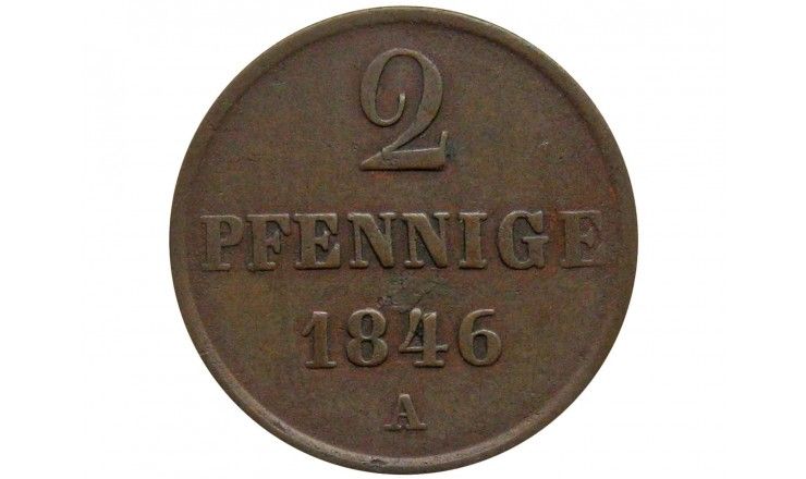 Ганновер 2 пфеннига 1846 г. A