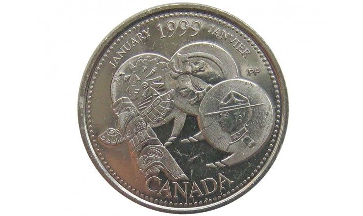 Канада 25 центов 1999 г. (Январь)