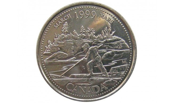 Канада 25 центов 1999 г. (Март)