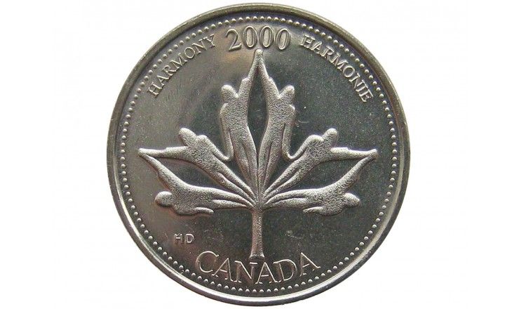 Канада 25 центов 2000 г. (Гармония)