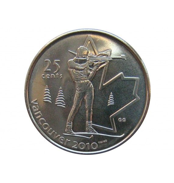 Канада 25 центов 2007 г. (Биатлон)