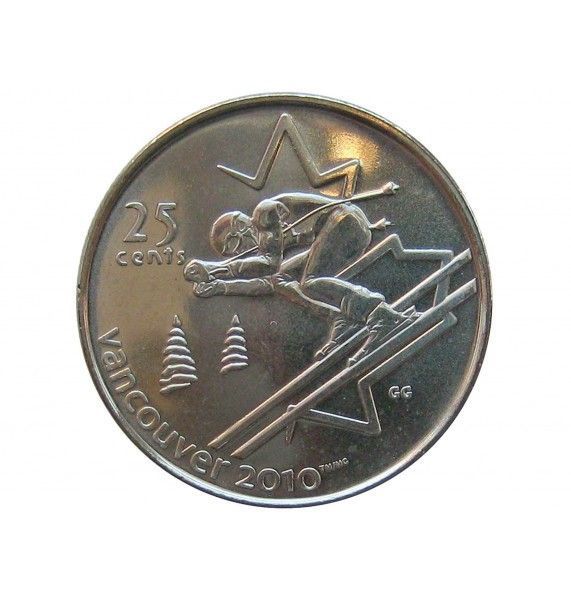 Канада 25 центов 2007 г. (Горные лыжи)