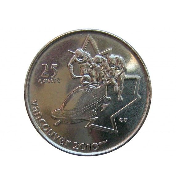 Канада 25 центов 2008 г. (Бобслей)
