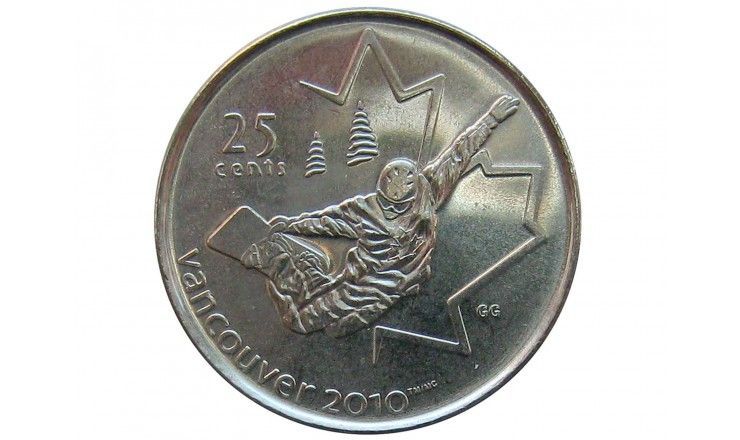 Канада 25 центов 2008 г. (Сноуборд)