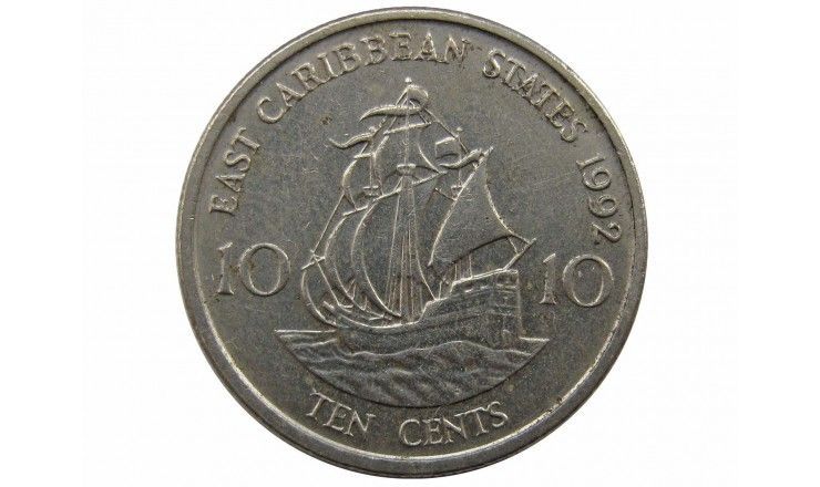 Восточно-Карибские штаты 10 центов 1992 г.