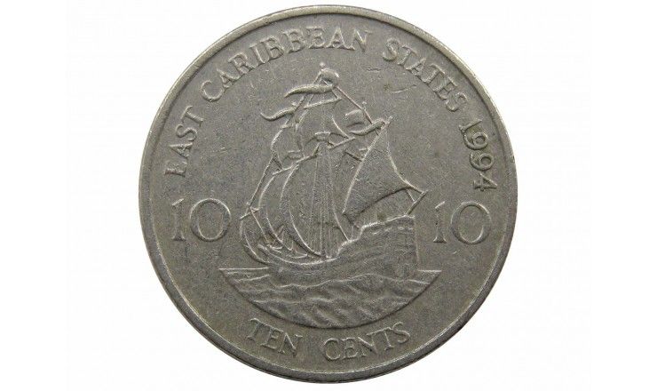 Восточно-Карибские штаты 10 центов 1994 г.