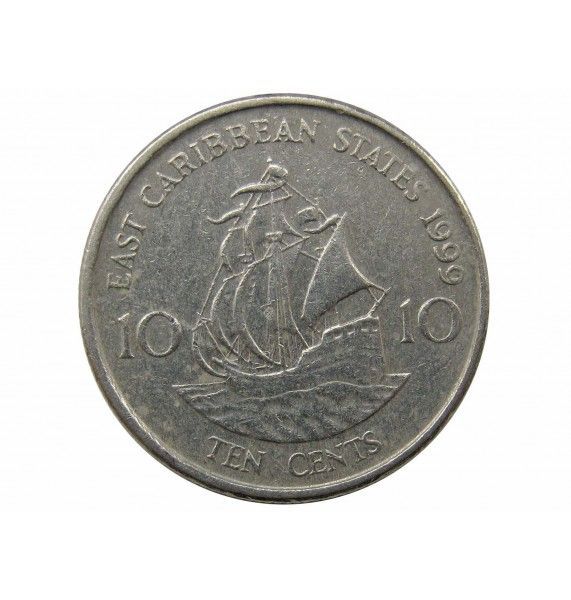 Восточно-Карибские штаты 10 центов 1999 г.
