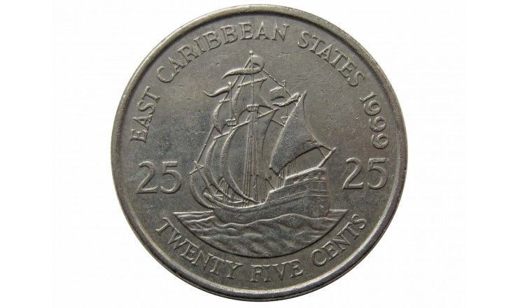 Восточно-Карибские штаты 25 центов 1999 г.