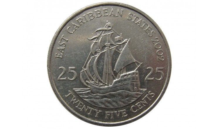 Восточно-Карибские штаты 25 центов 2002 г.