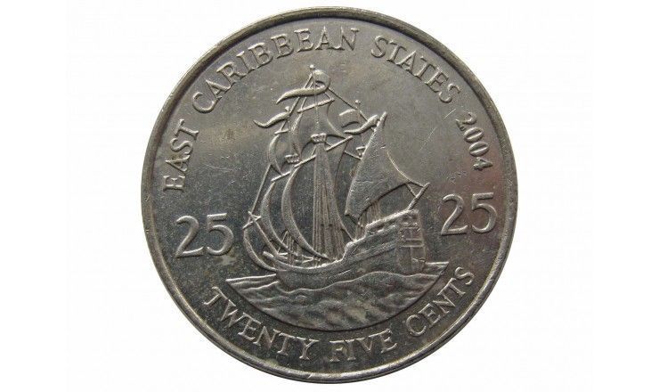 Восточно-Карибские штаты 25 центов 2004 г.