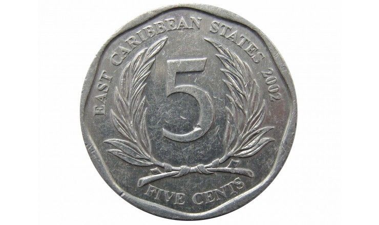 Восточно-Карибские штаты 5 центов 2002 г.