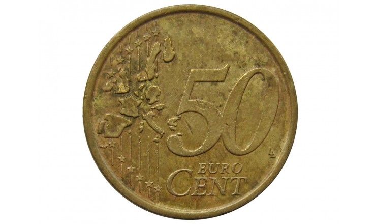 Италия 50 евро центов 2002 г.