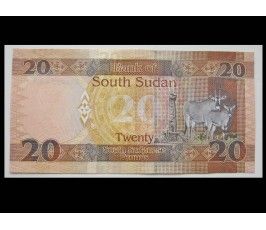 Южный Судан 20 фунтов 2017 г.
