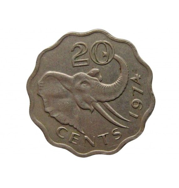 Свазиленд 20 центов 1974 г.