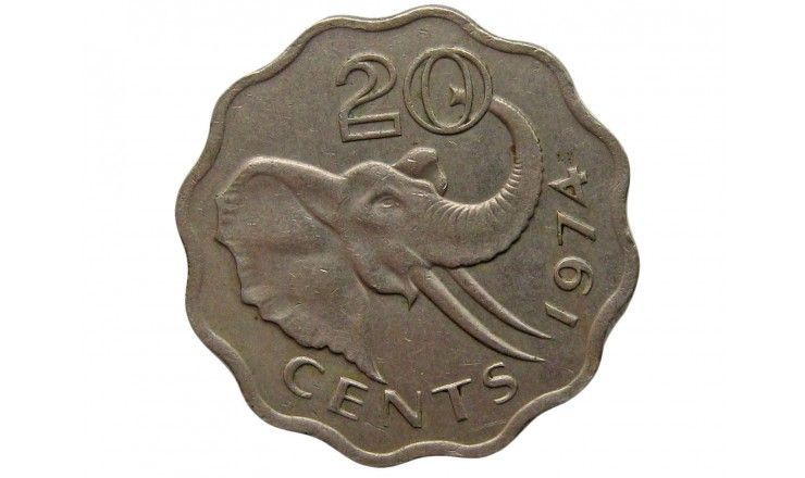 Свазиленд 20 центов 1974 г.