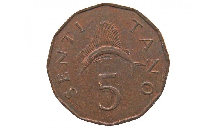 Танзания 5 сенти 1982 г.