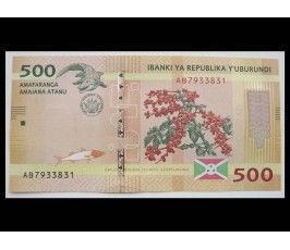 Бурунди 500 франков 2015 г.