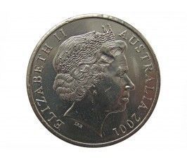 Австралия 20 центов 2001 г. (Сэр Дональд Брэдман)